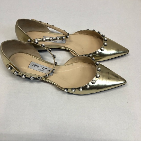 Jimmy Choo leema flat, gold, EUC - Picture 13 of 13